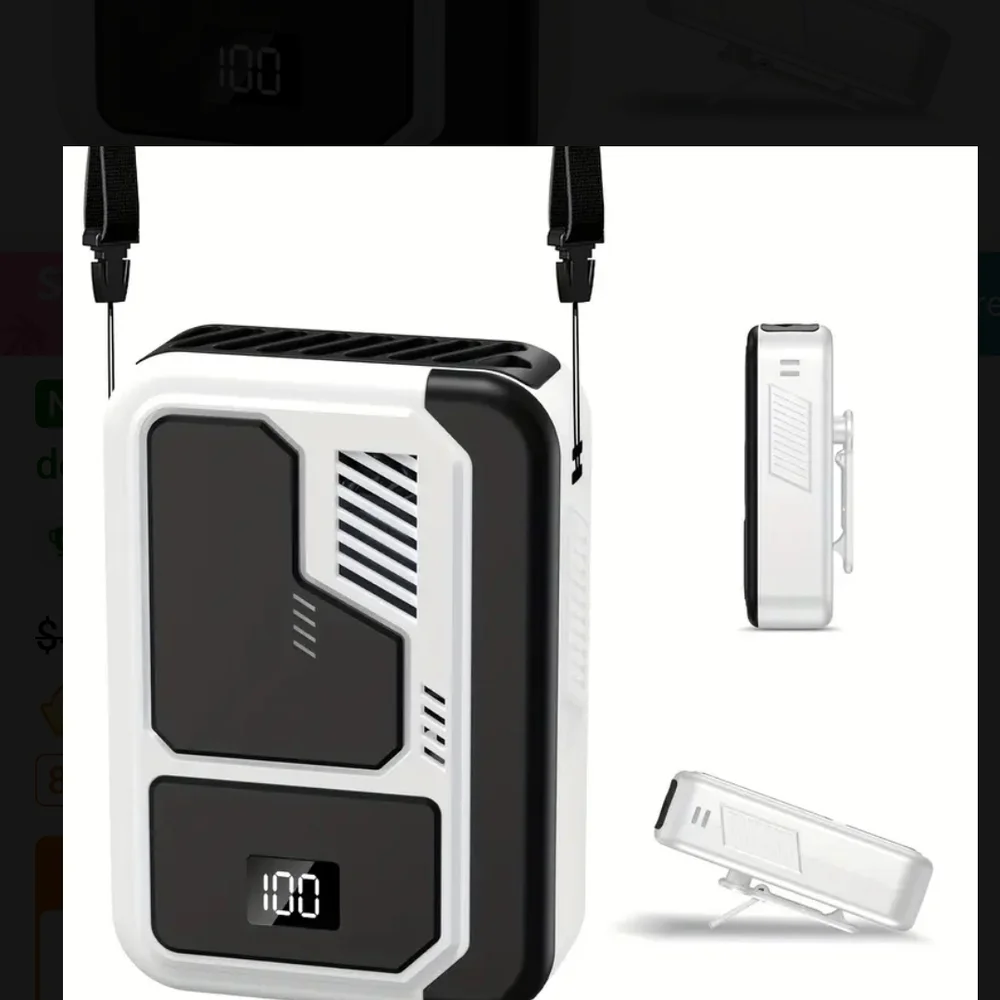Portable Neck and Waist Hanging Fan
